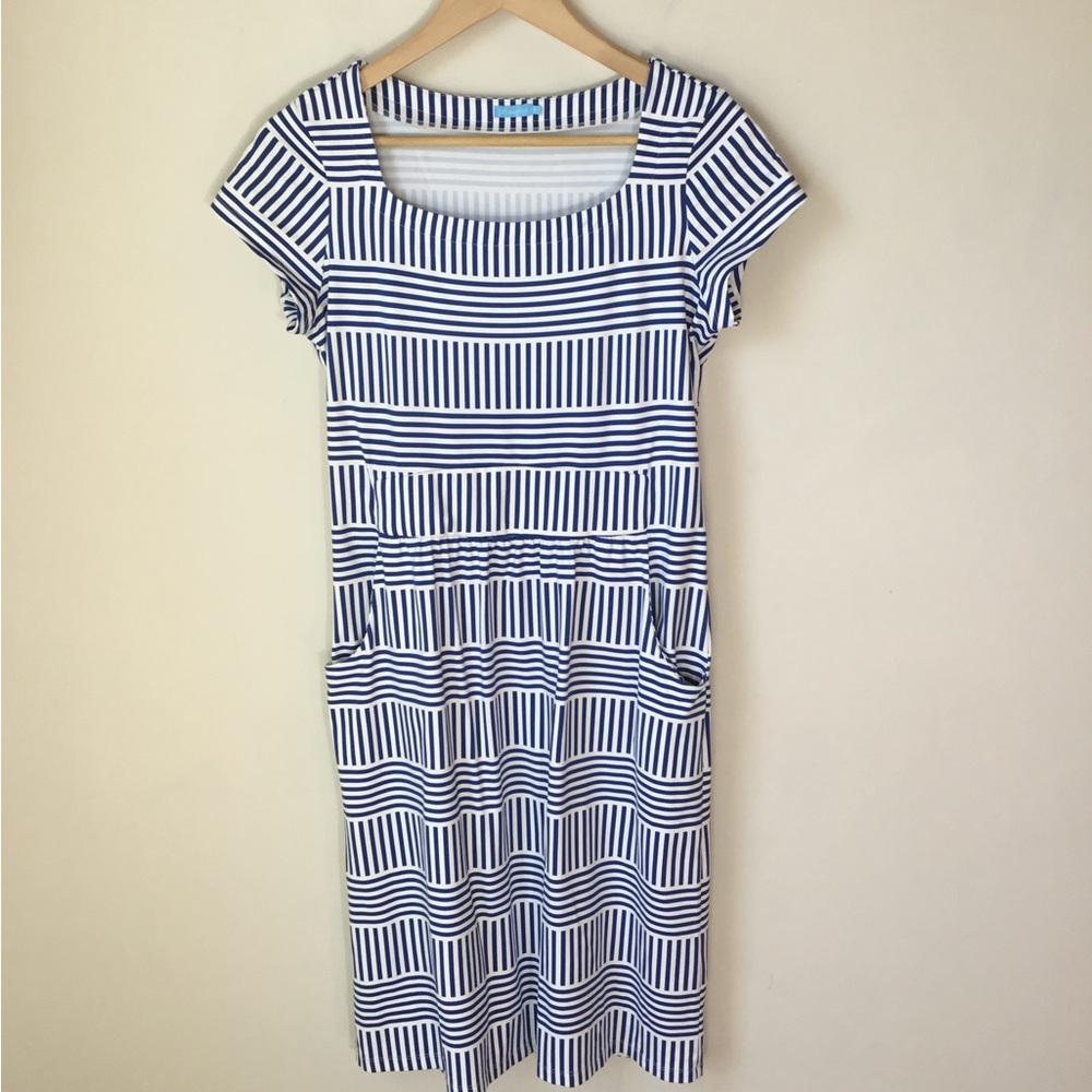 J.‎ McLaughlin Striped Catalina Cloth Cap Sleeve Dress